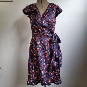 Hi There By Karen Walker Cherry Wrap Dress Size 2